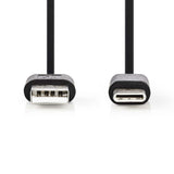 Nedis ccgp60600bk01 Câble USB 2.0 type-c mâle - un mâle 0,1 m noir