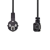 Nedis cegp10020bk100 câble d'alimentation schuko mâle coudé - iec-320-c13 coudé 10 m noir