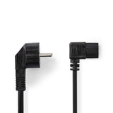 Nedis cegp10020bk100 câble d'alimentation schuko mâle coudé - iec-320-c13 coudé 10 m noir