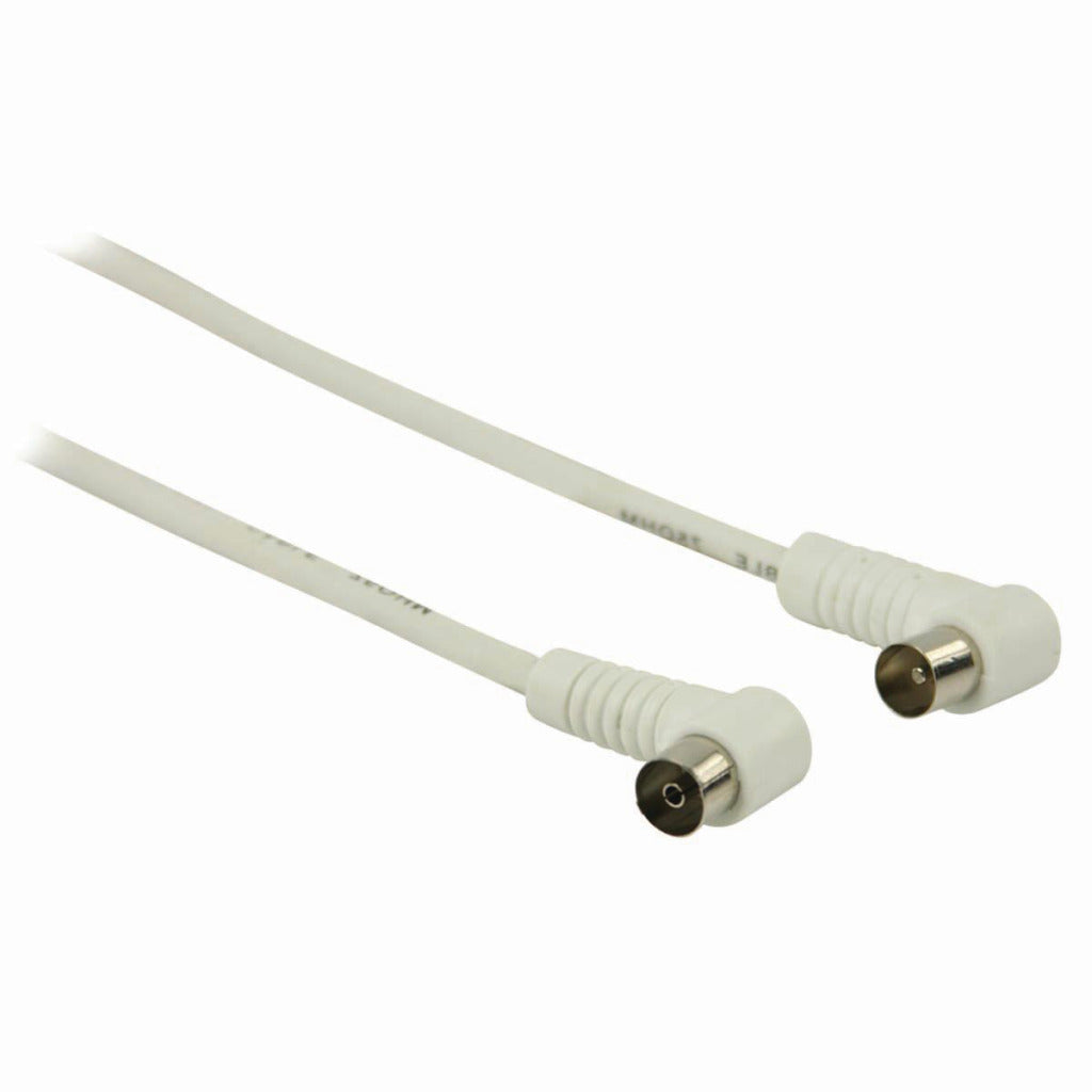 Nedis CSGP40100WT30 câble coaxial 90 dB IEC (coax) mâle coudé - IEC (coax) femelle coudé 3,0 m blanc