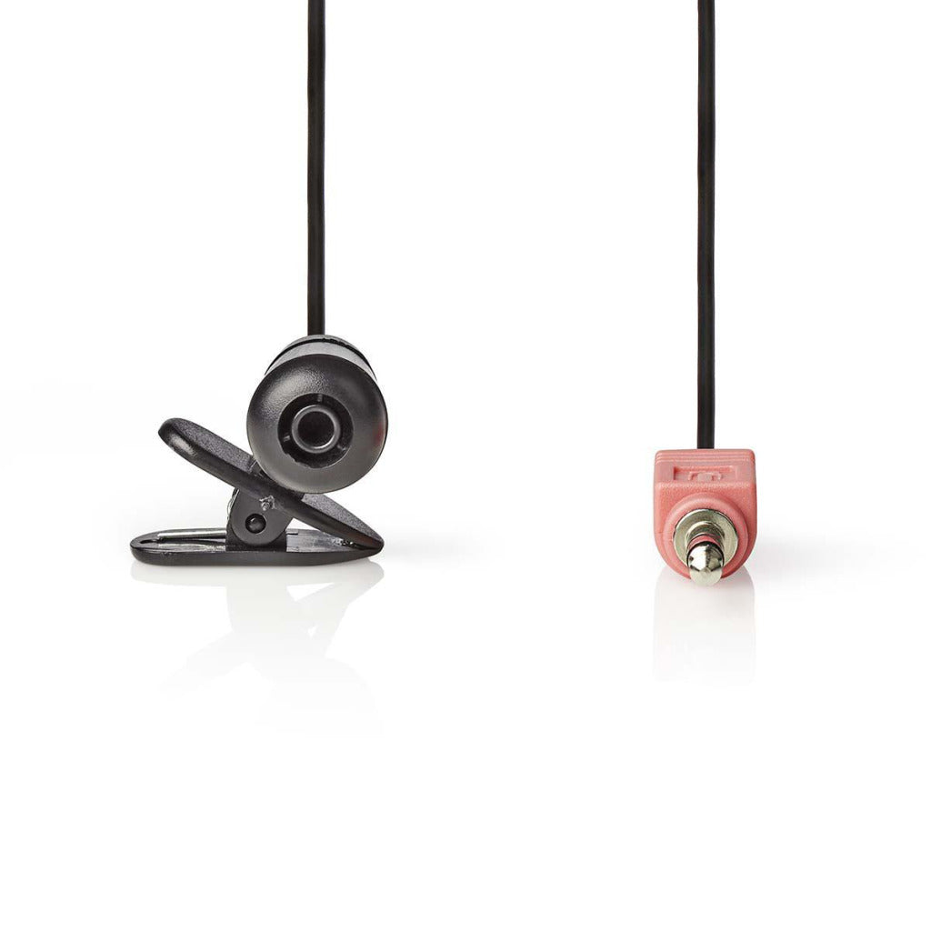 Nedis miccj100bk microphone filaire à pince 3,5 mm noir