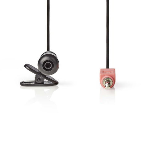 Nedis miccj100bk microphone filaire à pince 3,5 mm noir