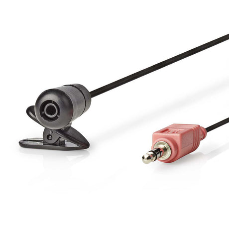 Nedis miccj100bk microphone filaire à pince 3,5 mm noir
