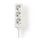 Nedis exso315f1wt prise contact de protection 3 voies 1,5 m blanc