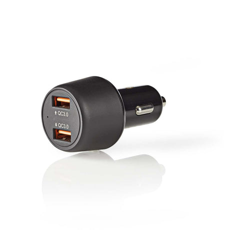 Nedis CCQC600ABK chargeur de voiture 3.0 a 2x USB (QC 3.0) noir
