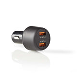 Nedis CCQC600ABK Chargeur de voiture 3,0 A 2x USB (QC 3.0) Noir