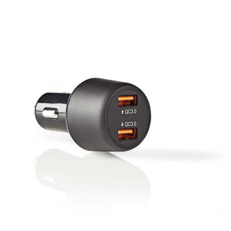 Nedis CCQC600ABK chargeur de voiture 3.0 a 2x USB (QC 3.0) noir
