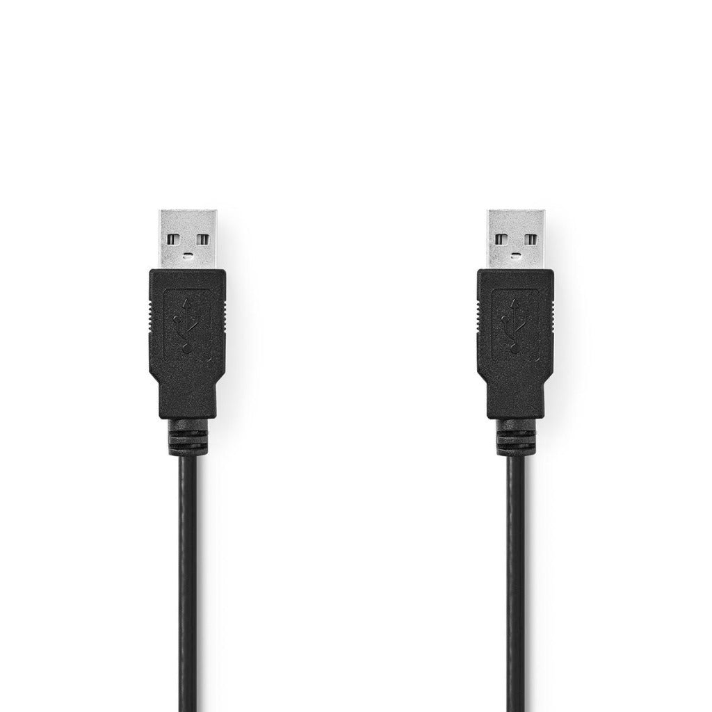 NEDIS CCGT60000BK10 KABEL USB 2,0 A MACK - moški 1,0 m črn