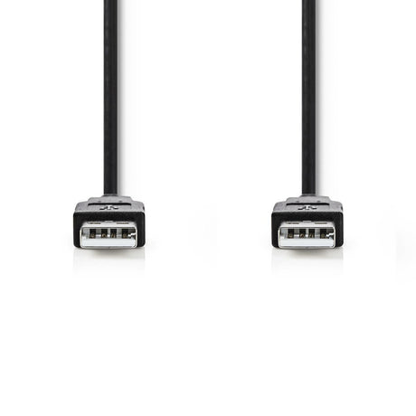 Nedis ccgt60000bk10 câble usb 2.0 a mâle - a mâle 1,0 m noir