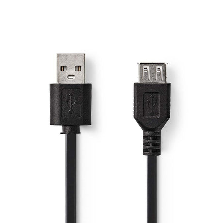 Nedis ccgt60010bk30 câble usb 2.0 a mâle - usb a femelle 3,0 m noir