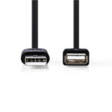 Nedis ccgt60010bk30 Kabel USB 2.0 A männlech - USB eng weiblech 3.0 m schwaarz