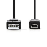 NEDIS CCGT60300BK10 CABLE USB 2.0 Un mâle - Mini 5-pins mâle 1,0 m noir