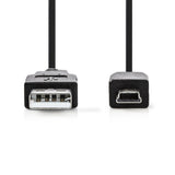 Nedis ccgt60300bk10 câble usb 2.0 a mâle - mini 5 broches mâle 1,0 m noir