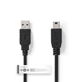 Nedis CCGT60300BK10 Kabel USB 2.0 En mand - Mini 5 -Pins Mand 1,0 m sort