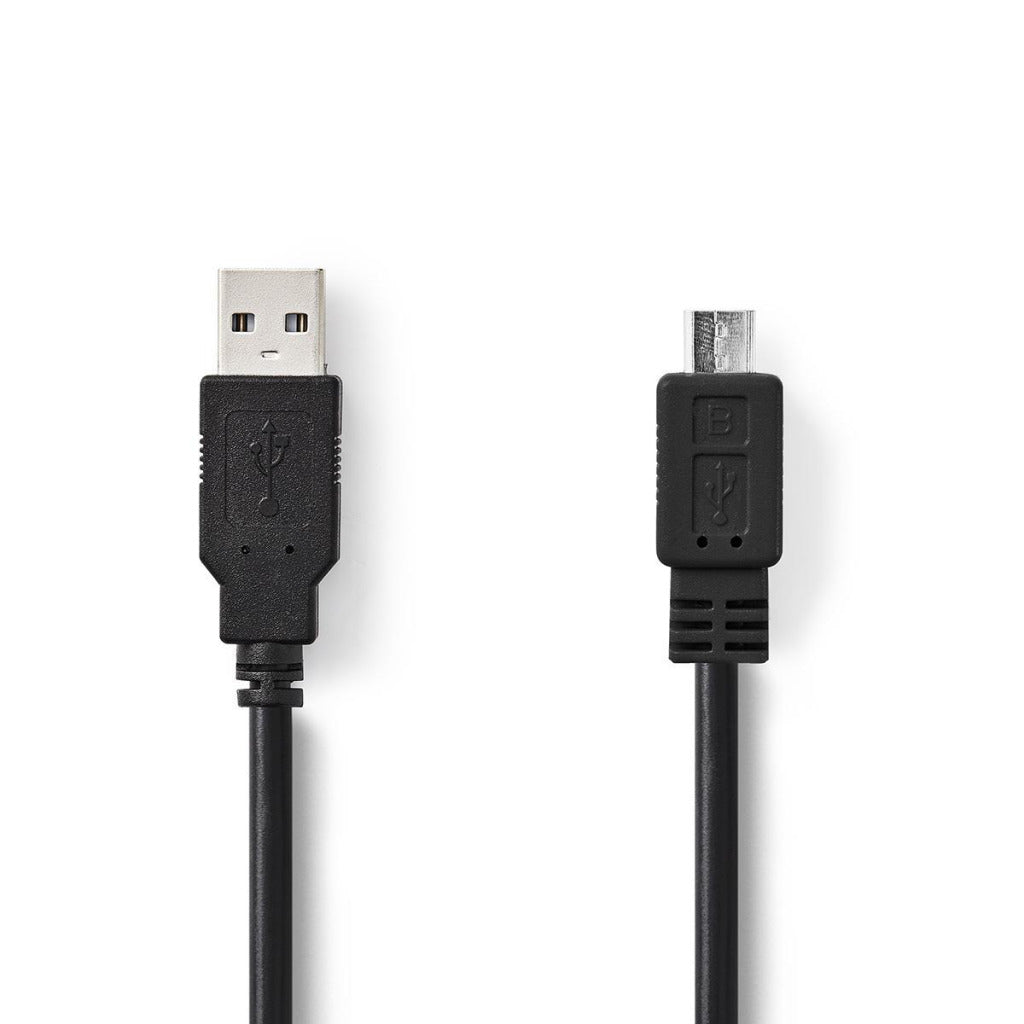 Nedis CCGT60500BK20 Kabel USB 2,0 A moški - Micro B Moški 2,0 m črni