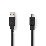 Nedis ccgt60500bk20 câble usb 2.0 a mâle - micro b mâle 2,0 m noir