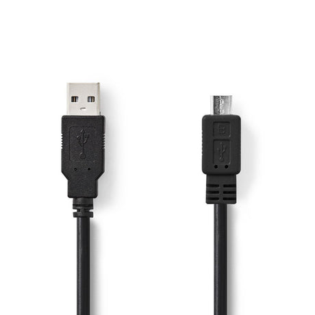 Nedis ccgt60500bk20 câble usb 2.0 a mâle - micro b mâle 2,0 m noir