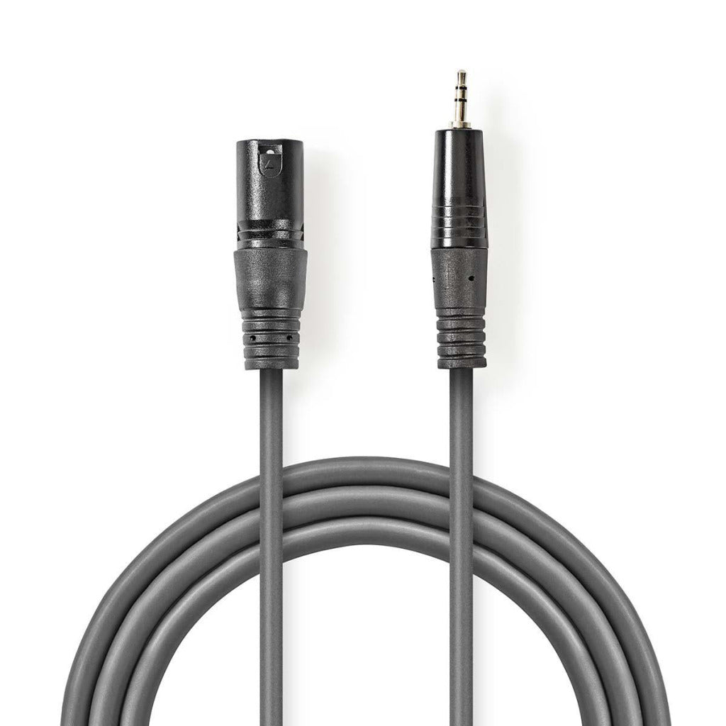 NEDIS COTH15300GY30 XLR Kabel audio xlr 3-pins mężczyzna 3,5 mm samiec 3,0 M Gray