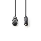 NEDIS COTH15300GY30 XLR Kabel audio xlr 3-pins mężczyzna 3,5 mm samiec 3,0 M Gray