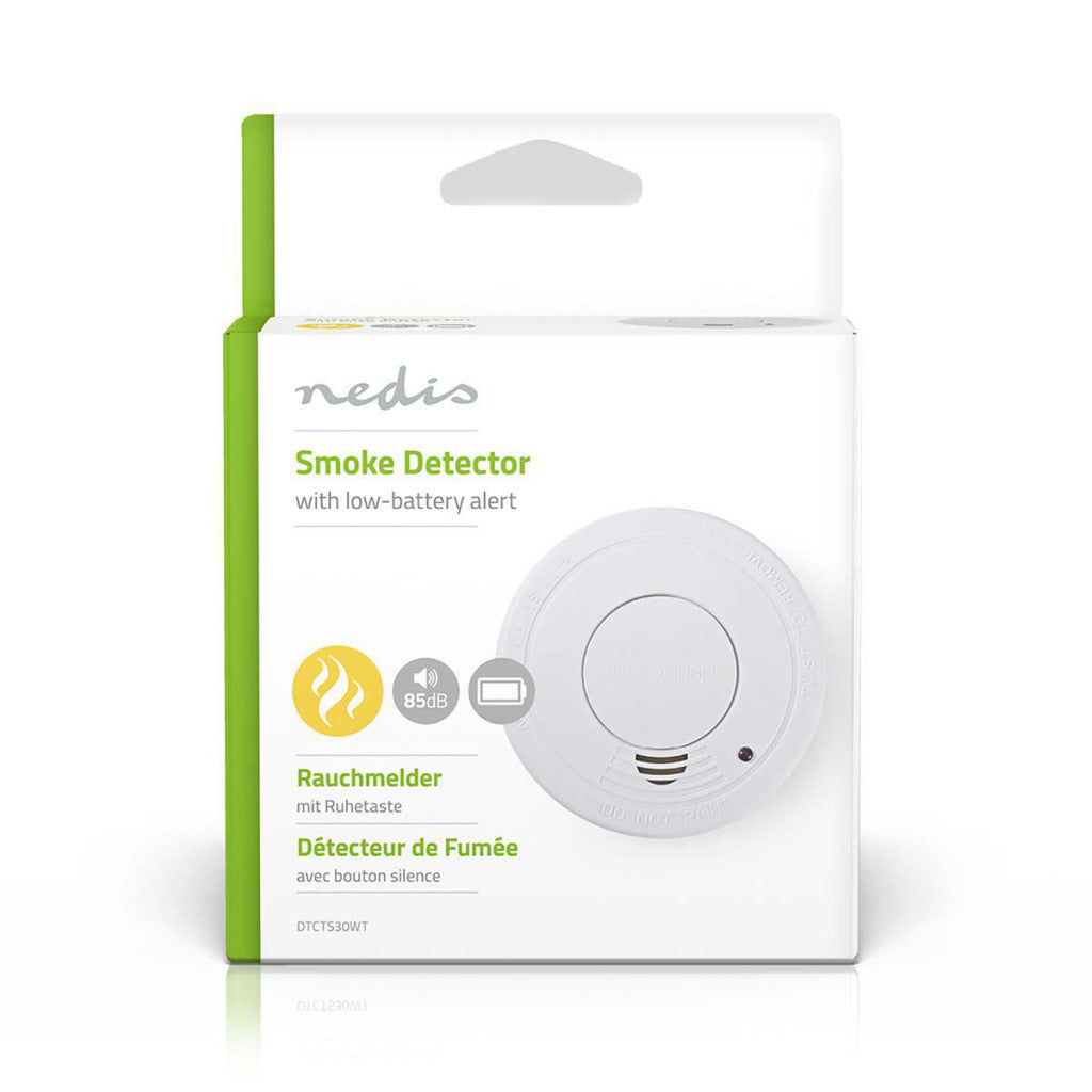 Nedis DTCTS30WT Smoke detector EN14604 Low battery voltage alarm