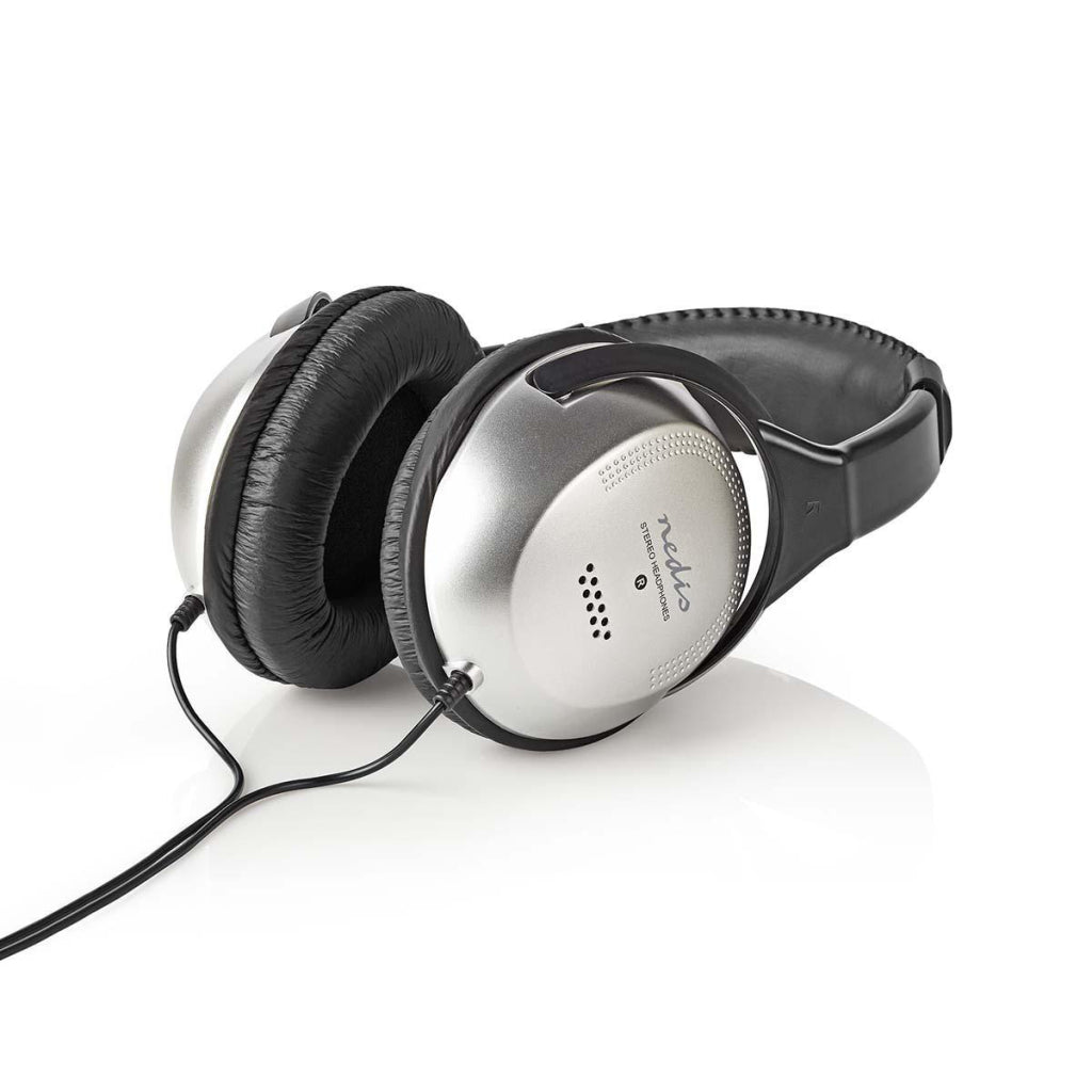 Nedis HPWD1201BK Over-Ear hovedtelefoner kablet 6,00 m sølv sort