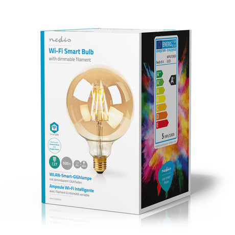 Nedis wifilf10gdg125 lampe LED intelligente wi-fi avec filament e27 125 mm 5 w 500 lm