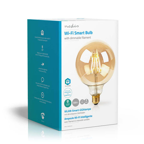 Nedis wifilf10gdg125 lampe LED intelligente wi-fi avec filament e27 125 mm 5 w 500 lm