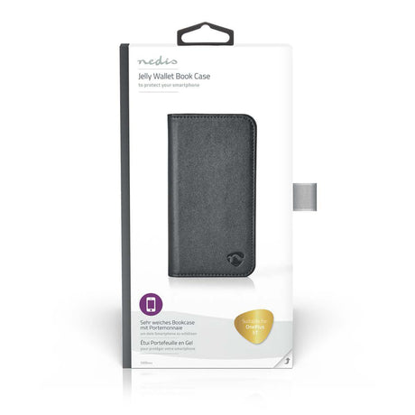 Nedis swb50002bk portefeuille livre pour oneplus 5t noir