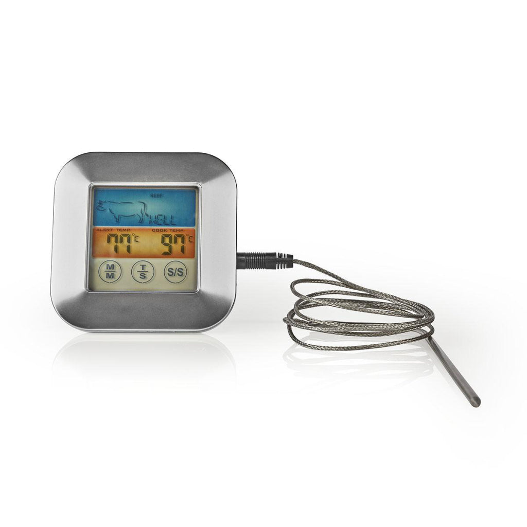 Nedis kath106si vleesthermometer 0 250 deg;c kleurendisplay timer