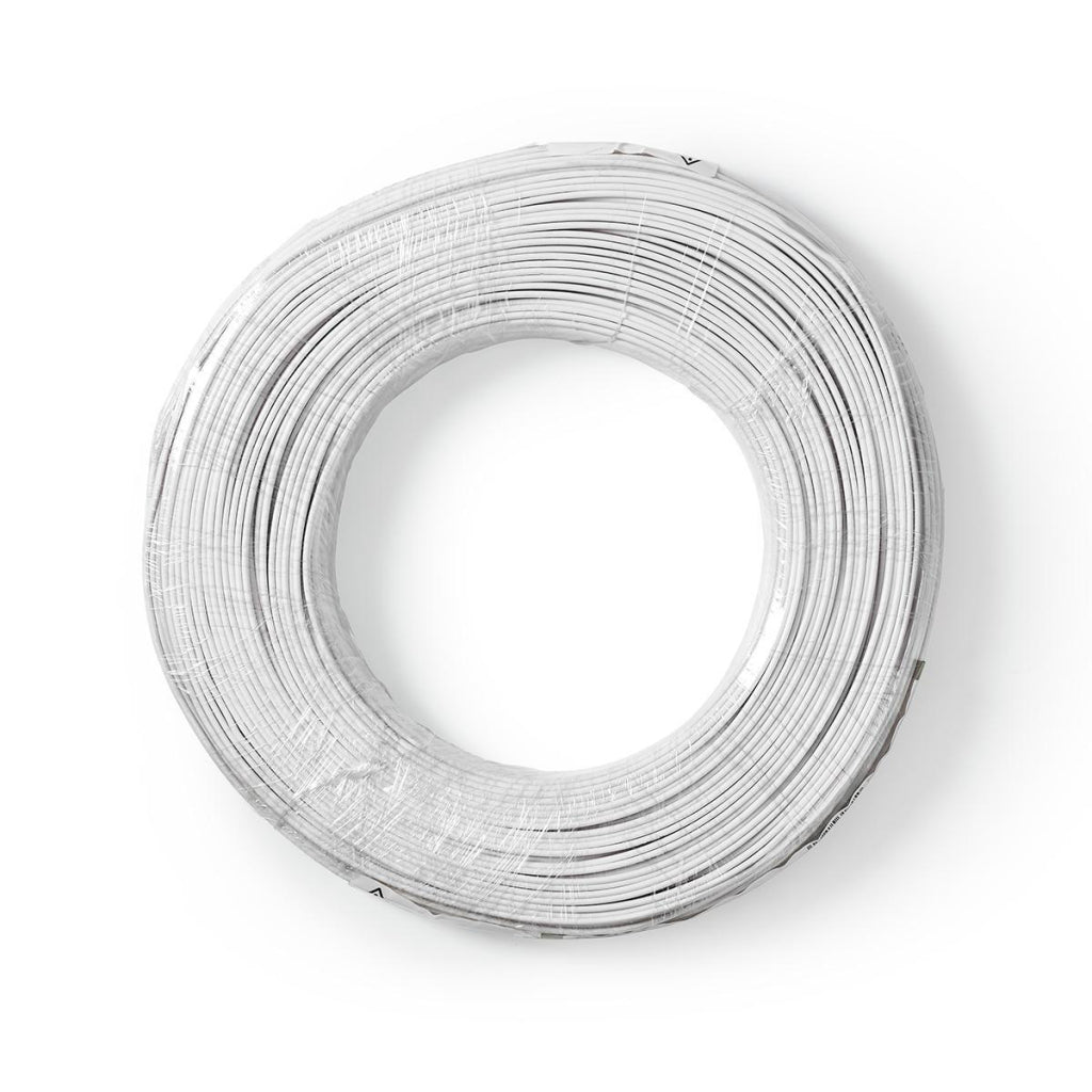 NEDIS CAGW0500WT1000 Câble haut-parleur 2x 0,50 mm2 100 m Ensemble de papier d'aluminium blanc