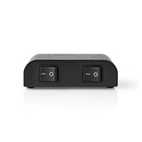 Nedis aswi2602bk commutateur de haut-parleur 2 ports connexion à pince noir