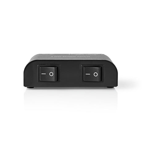 Nedis aswi2602bk commutateur de haut-parleur 2 ports connexion à pince noir