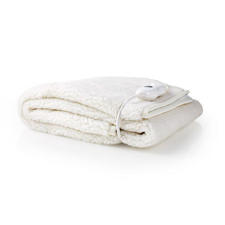 Nedis pebl120cwt1 couverture chauffante sous-couverture 150 x 80 cm 3 réglages de chaleur voyant lumineux protection contre la surchauffe