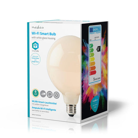 Nedis WiFiLF11WTG125 Ampoule LED intelligente WiFi E27 125 mm 5 W 500 lm Blanc