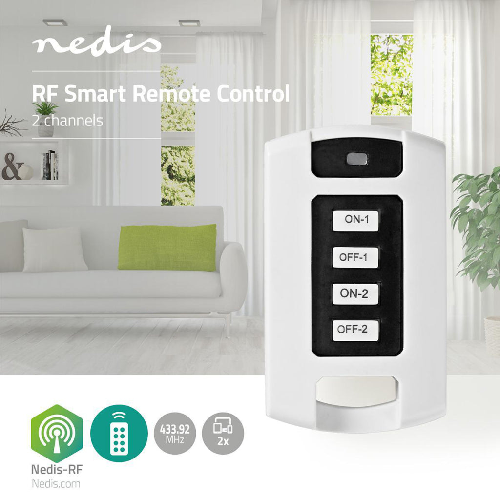 Nedis RFRC220WT RF Smart Fernbedienung 2 Kanäle