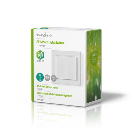 Nedis rfws20wt rf interrupteur d'éclairage intelligent double