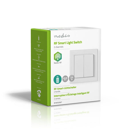 Nedis rfws20wt rf interrupteur d'éclairage intelligent double