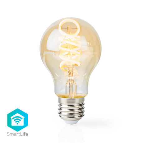 Nedis WiFilt10GDA60 WiFi Lampe à Filament LED Blanc Chaud à Froid Torsadé E27 A60 5,5 W 350 lm