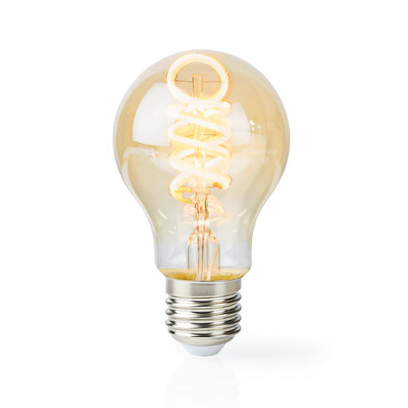 Nedis WiFilt10GDA60 WiFi Lampe à Filament LED Blanc Chaud à Froid Torsadé E27 A60 5,5 W 350 lm