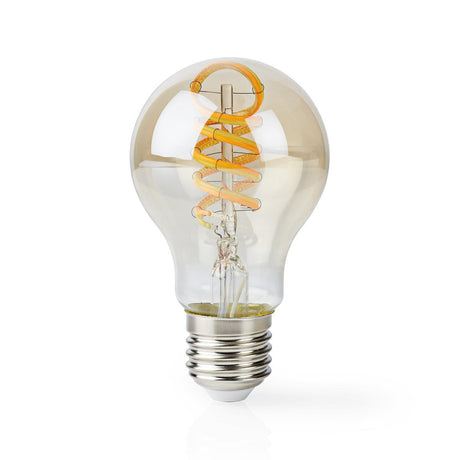 Nedis WiFilt10GDA60 WiFi Lampe à Filament LED Blanc Chaud à Froid Torsadé E27 A60 5,5 W 350 lm