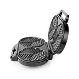 Nedis kawp110fbk gaufrier double 2x 14 cm 1200 w noir