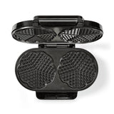 Nedis kawp110fbk gaufrier double 2x 14 cm 1200 w noir