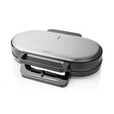 Nedis kawp110fbk gaufrier double 2x 14 cm 1200 w noir