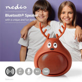 Nedis spbt4110bn animaticks bluetooth speaker 3 uur speeltijd handsfree bellen rudy reindeer