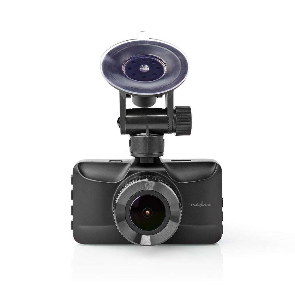 Nedis dcam15bk dashcam full hd 1080 p 1 ch 3,0 inch kijkhoek van 120 deg; metalen behuizing