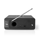 Nedis RDIN5005BK Internet Radio 42 W DAB+ FM Bluetooth® Fjernkontroll Svart sølv