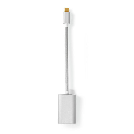 Nedis cctb64680al02 adaptateur usb usb 3.2 gen 1 usb type-c commerce; commerce HDMI masculin; connecteur 0,20 m rond plaqué or nylon tricoté argent couvercle fenêtre boîte