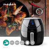 Nedis kaaf250ebk friteuse à air chaud 6,5l 1800w noir