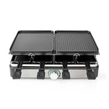 Nedis Fcra300FBK8 Raclette Stone Grill für 8 Menschen