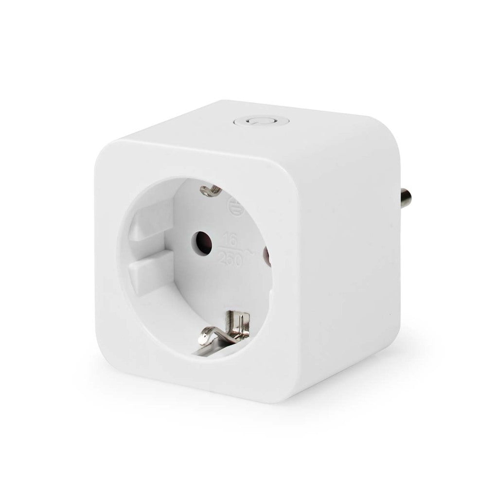 Nedis wifip121fwt smartlife smart plug wi -fi mètre d'énergie 3680 w type f (bee 7 3) -10 -45 ° C Android ios blanc